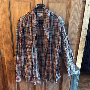 Duluth Trading Co Men's Plaid Shirt - Red and Green